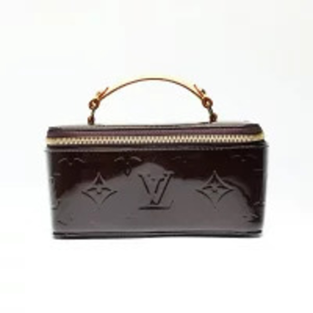Louis Vuitton Vernis Amarante Purple Jewel Case Pouch Clutch Brown